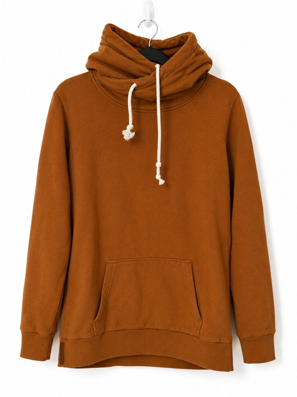 Ampersand Avenue Brown Cowl Neck Hoodie Cotton Sweatshirt Kangaroo Pocket XXL